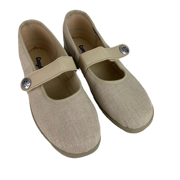 Cosyfeet Shoes Flats Mary Jane Women’s US Size 9 Tan Brown Hook & Loop Comfort - Picture 1 of 12